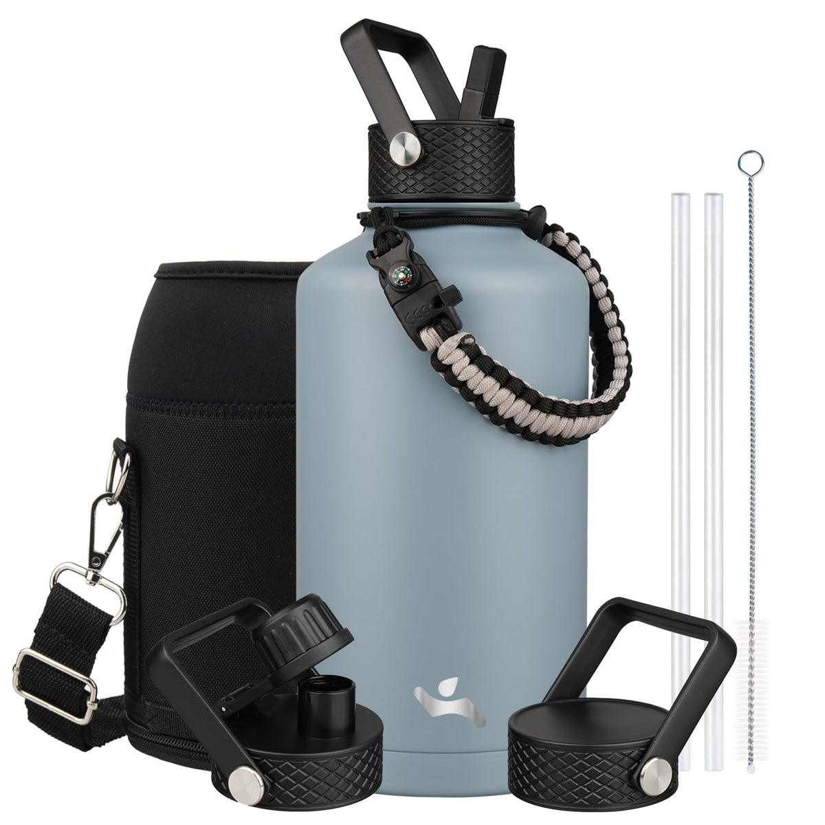 Konokyo 22 oz Insulated Stainless Steel Water Bottle with Straw Lid
