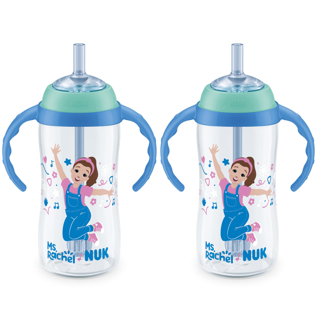 NUK Learner Straw Cup 10oz - Toddler Cup with Soft Straw for Easy Drinking Suitable for Ages 8 Months and Up