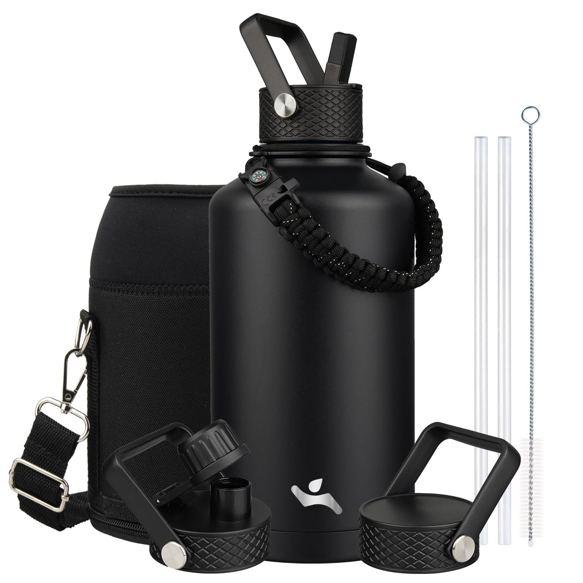 Konokyo 22 oz Insulated Stainless Steel Water Bottle with Straw Lid