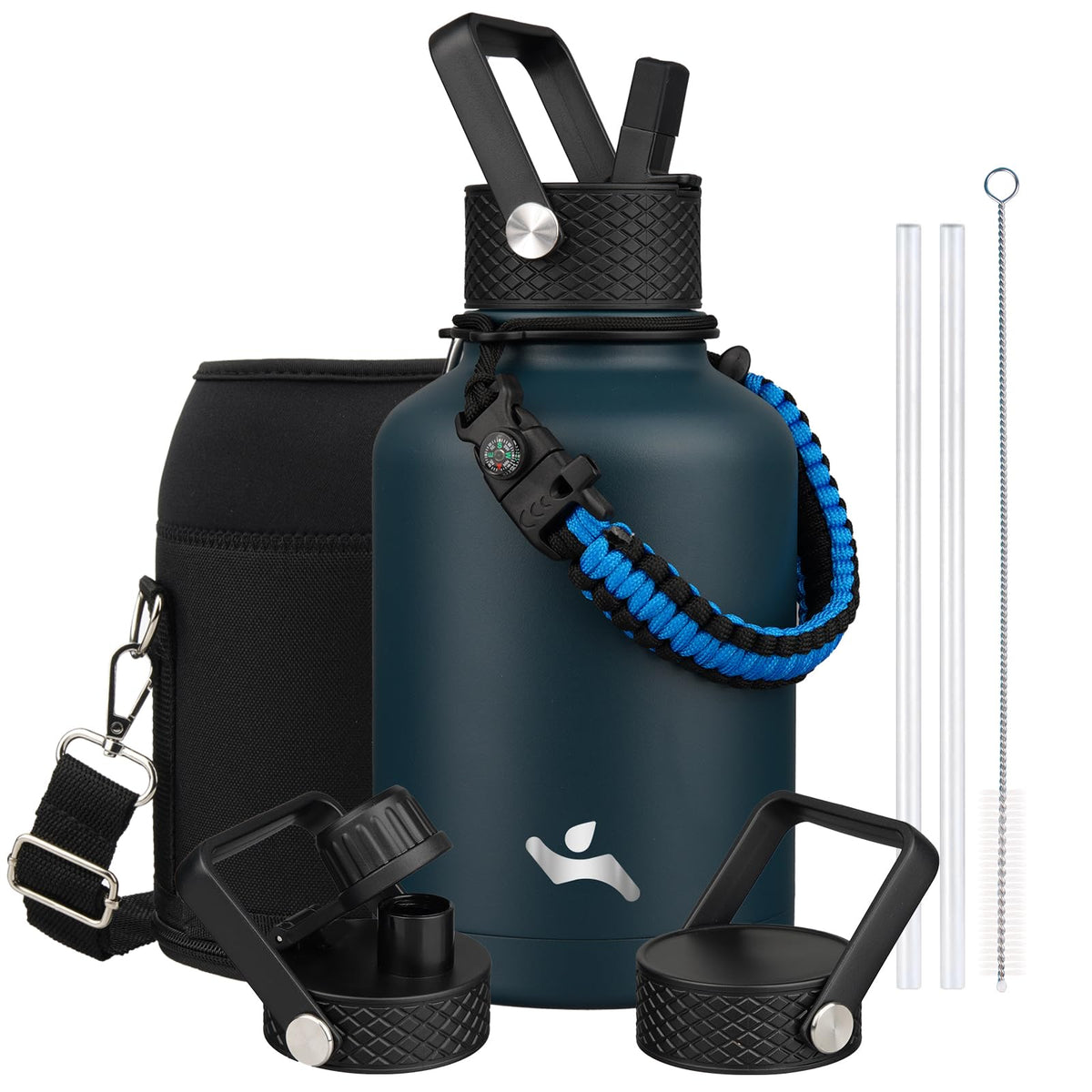 Konokyo 22 oz Insulated Stainless Steel Water Bottle with Straw Lid