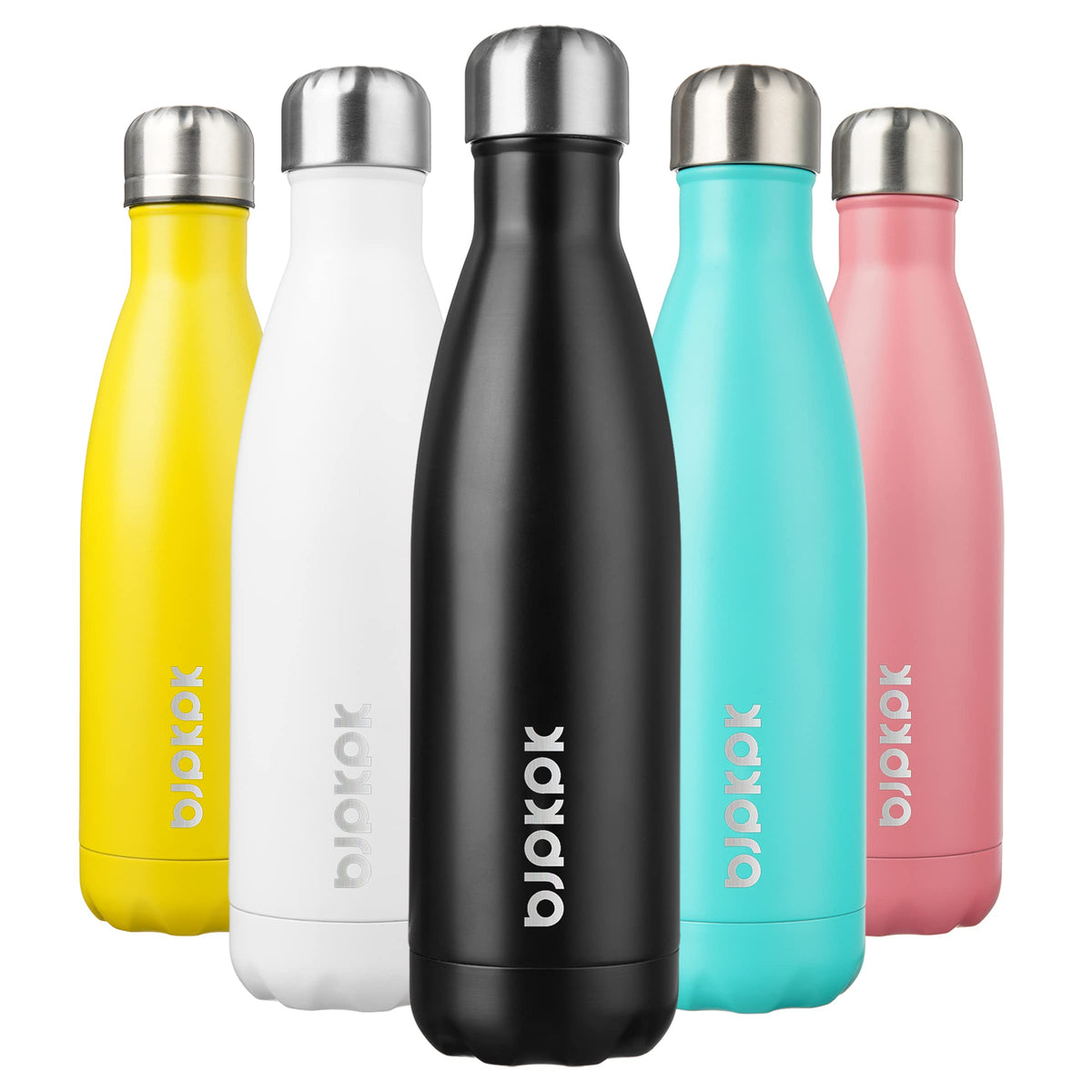 BJPKPK 12 oz Small Mini Water Bottle, Insulated Stainless Steel Flask