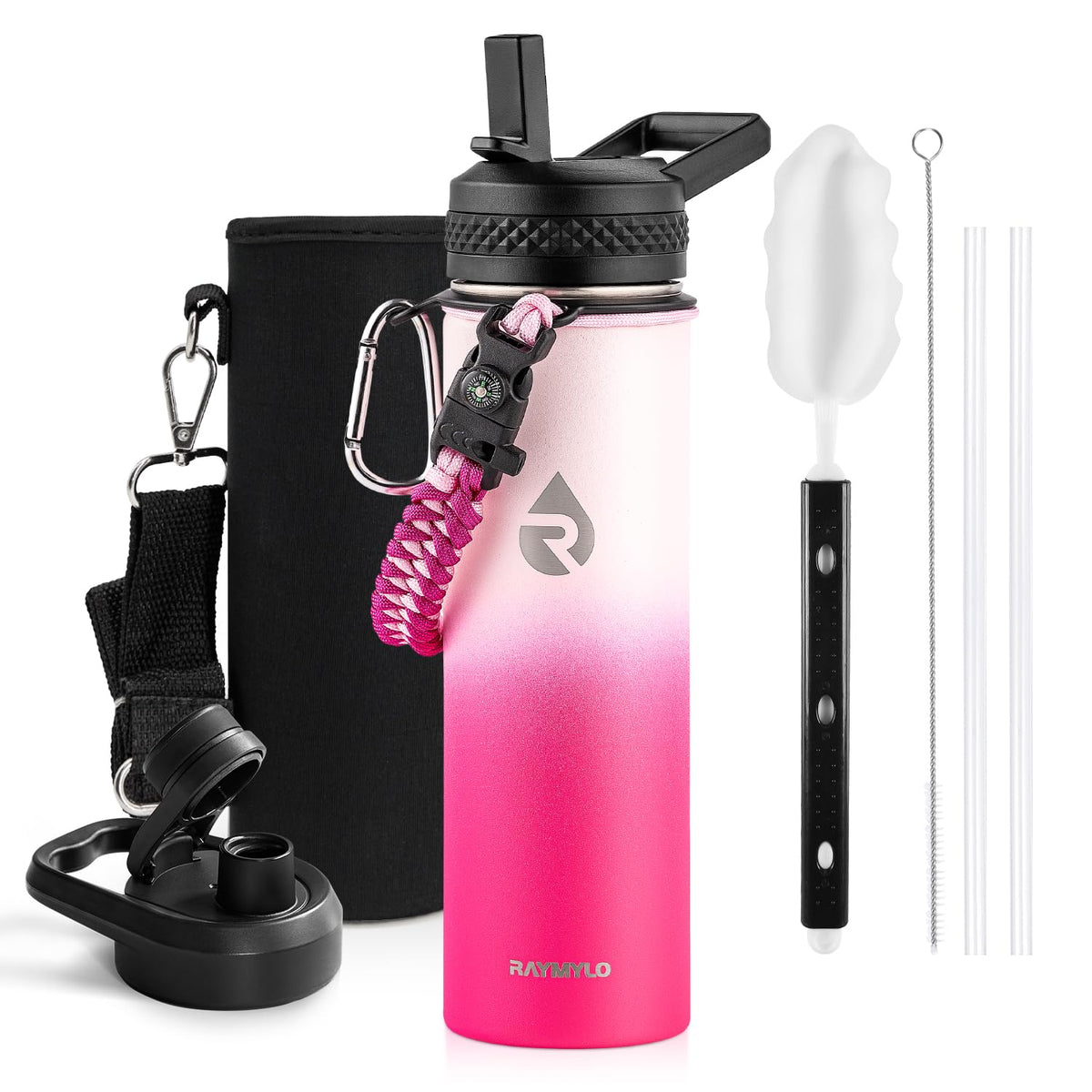RAYMYLO One Gallon Water Bottle Insulated 128 oz, Stainless Steel