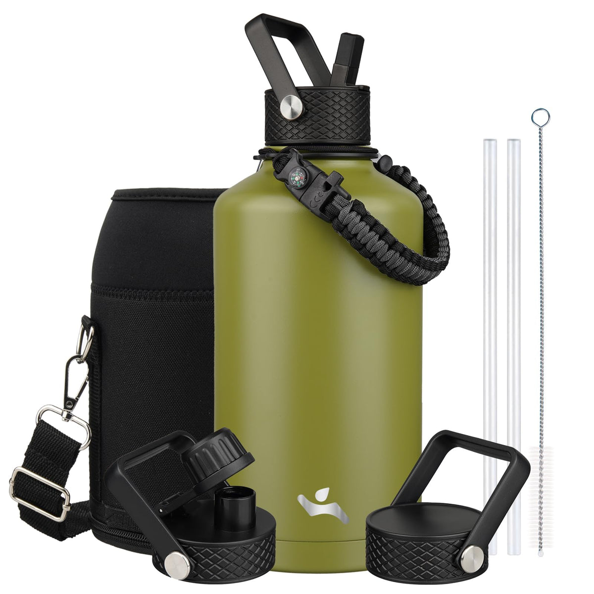 Konokyo 22 oz Insulated Stainless Steel Water Bottle with Straw Lid