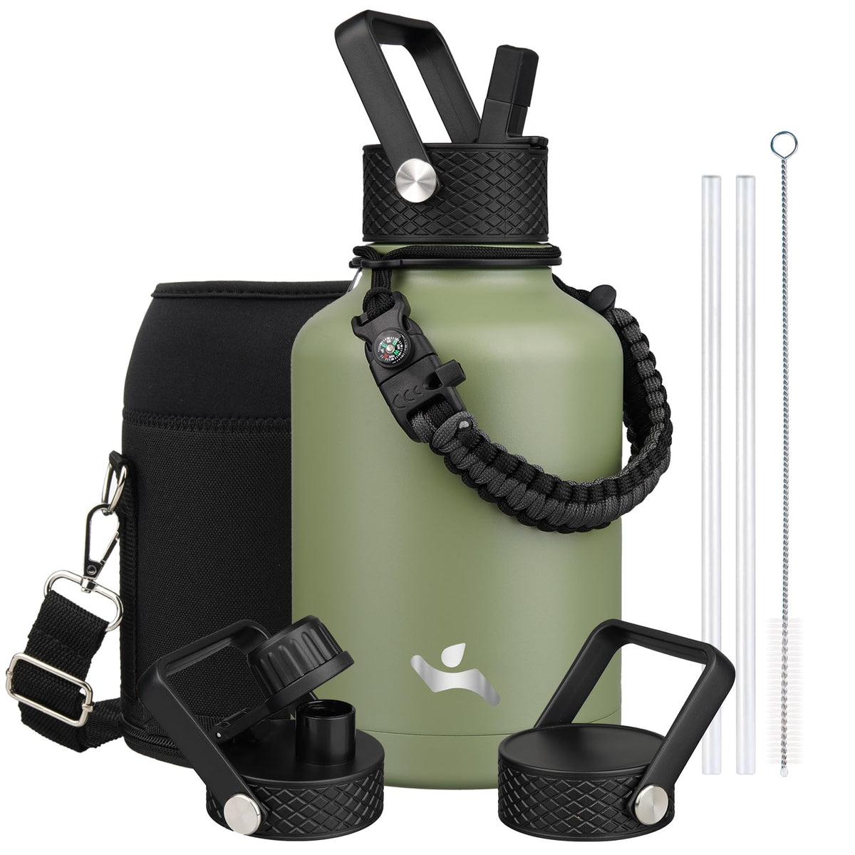 Konokyo 22 oz Insulated Stainless Steel Water Bottle with Straw Lid