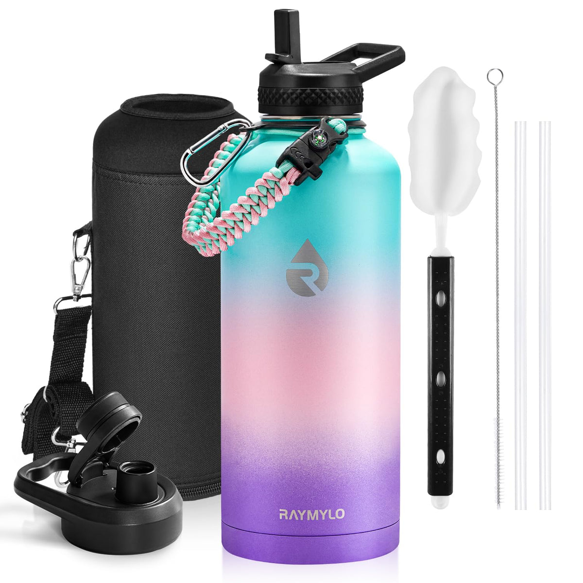 RAYMYLO Insulated Water Bottle 40 oz, Triple Wall Vacuum Stainless Steel