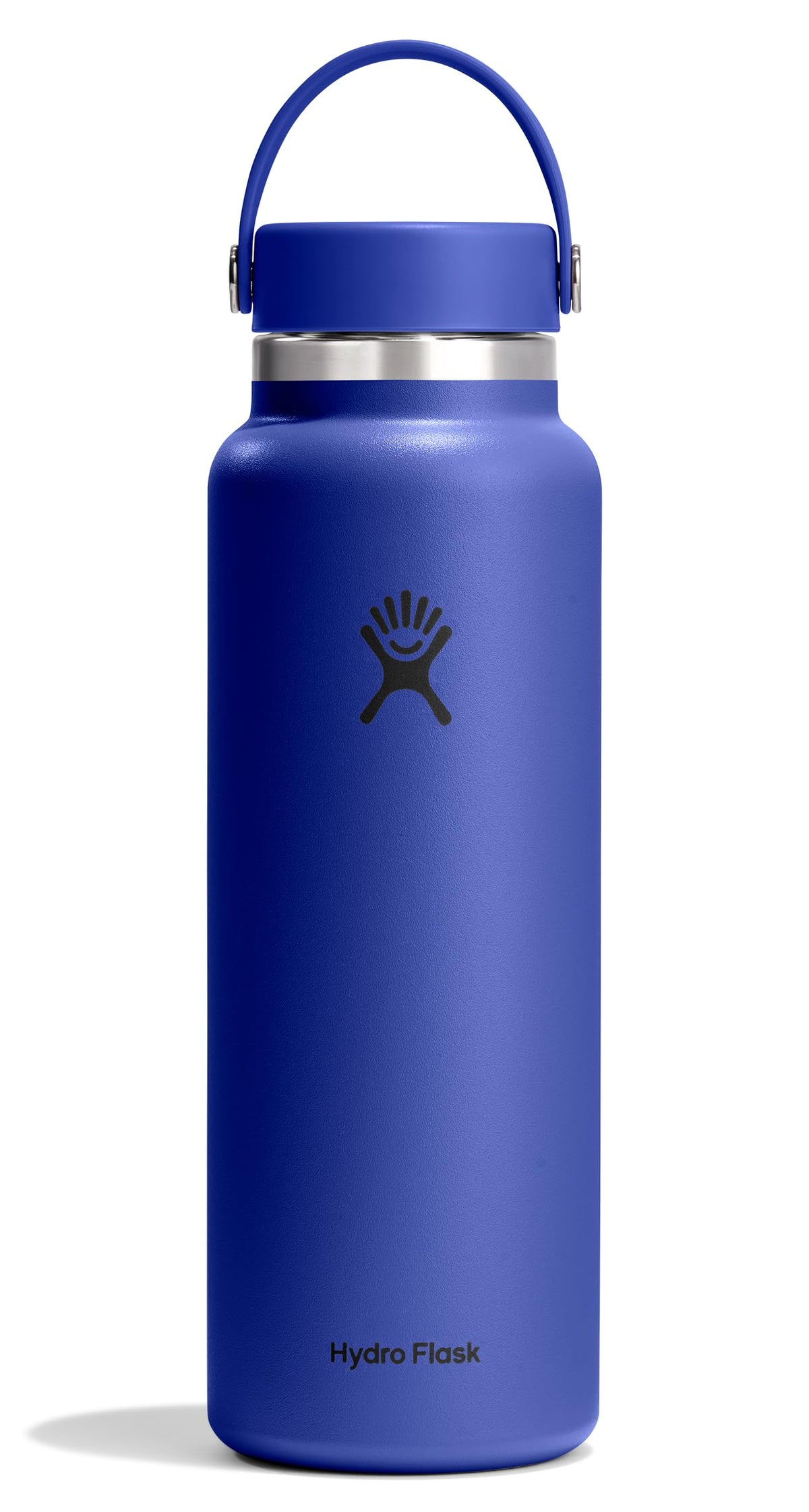 Hydro Flask Water Bottle - Insulated Stainless Steel - Wide Mouth Flex Lid, Non Spill, Leakproof and Refillable in 20 Oz Harbor Blue