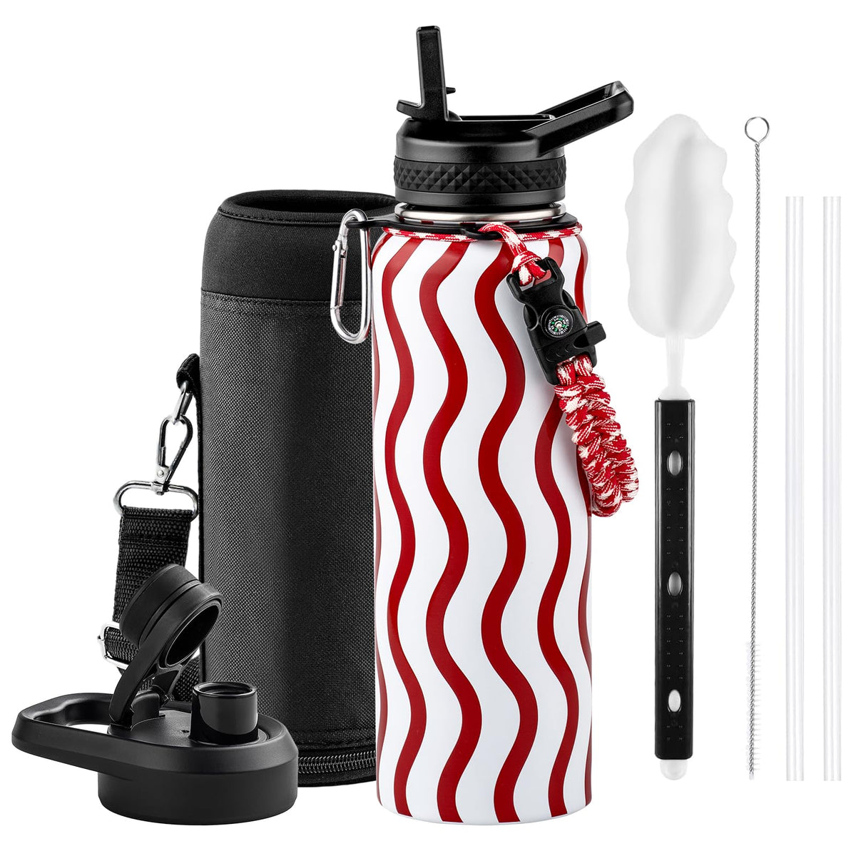 RAYMYLO One Gallon Water Bottle Insulated 128 oz, Stainless Steel