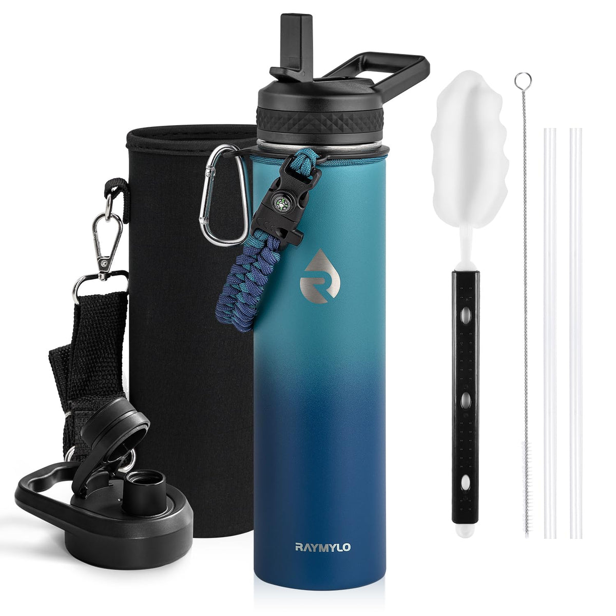 RAYMYLO Insulated Water Bottle 40 oz, Triple Wall Vacuum Stainless Steel