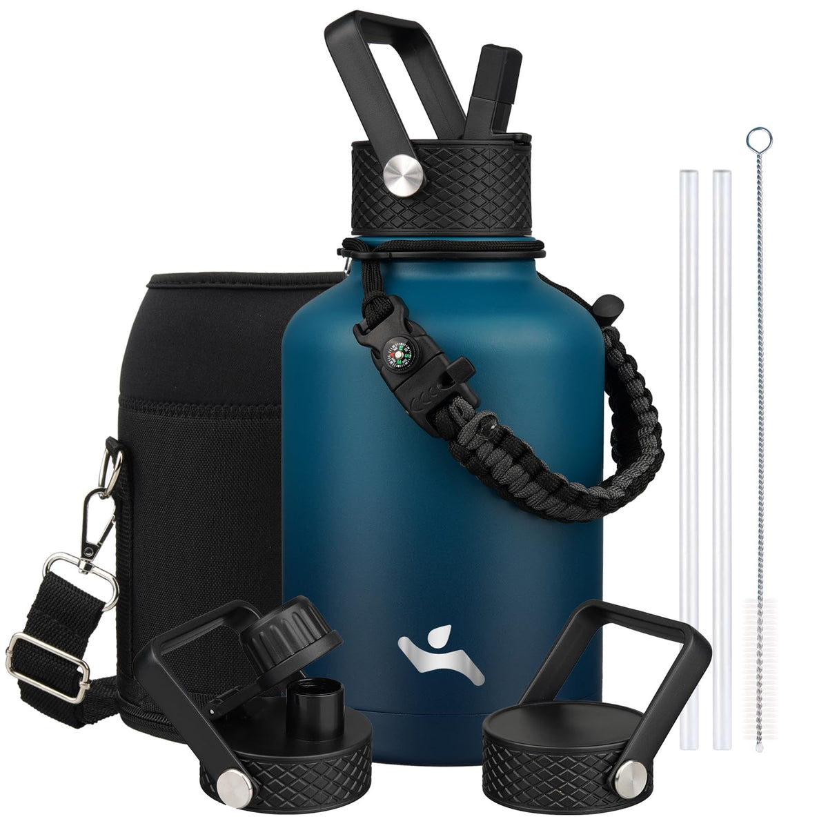Konokyo 22 oz Insulated Stainless Steel Water Bottle with Straw Lid