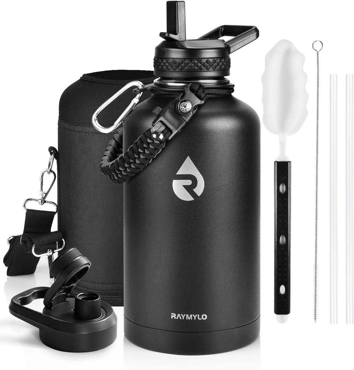 RAYMYLO Insulated Water Bottle 64 oz, Triple Wall Vacuum Stainless Steel