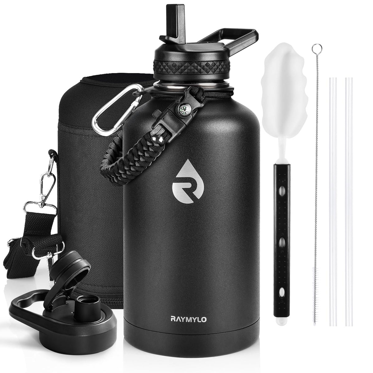 RAYMYLO Insulated Water Bottle 40 oz, Triple Wall Vacuum Stainless Steel