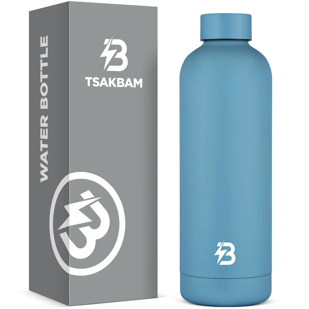 TSAKBAM 23 oz Stainless Steel Vacuum Insulation Flask - Silicone Lid, Leakproof Portable Tumbler, Reusable Drink Container for Sports, Gym Stuff, Double-Wall Keeps Drinks Cozy Longer