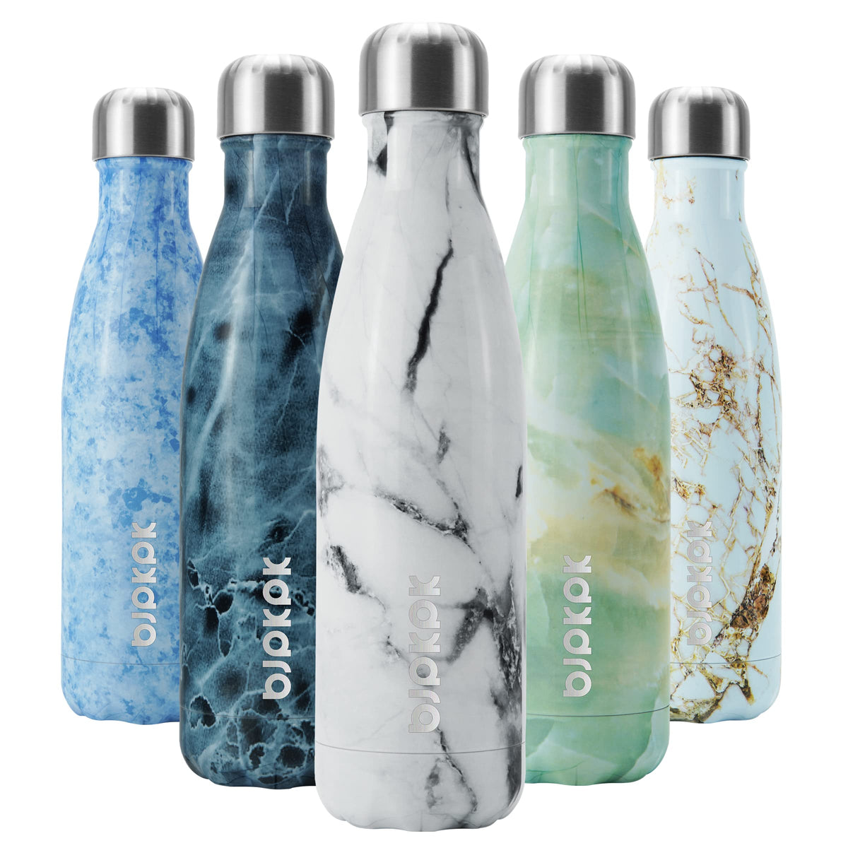 BJPKPK 12 oz Small Water Bottle, Reusable Insulated Stainless Steel Flask