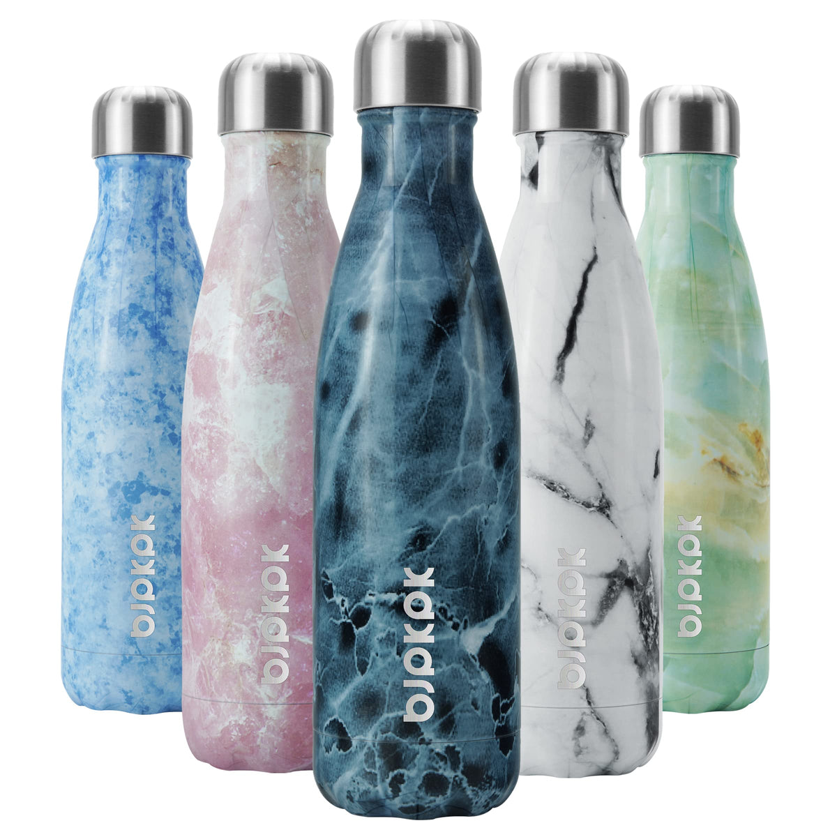 BJPKPK 12 oz Small Water Bottle, Reusable Insulated Stainless Steel Flask
