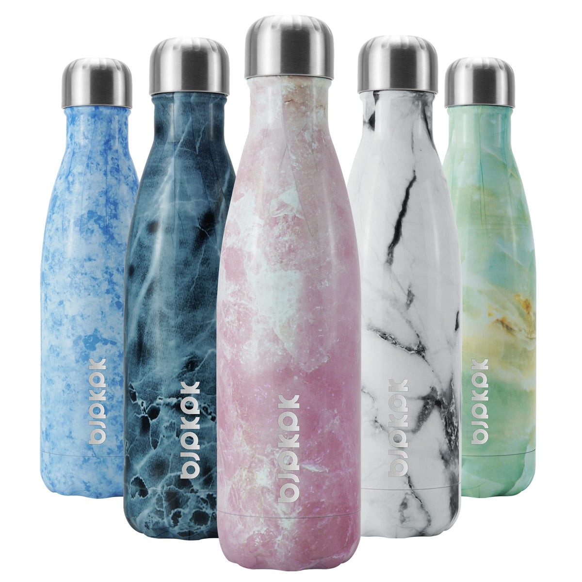 BJPKPK 12 oz Small Water Bottle, Reusable Insulated Stainless Steel Flask