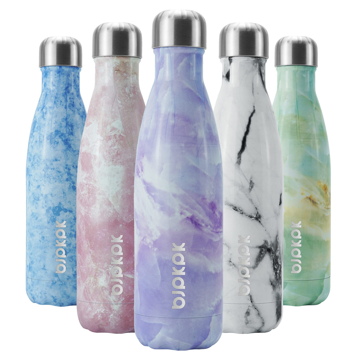 BJPKPK 12 oz Small Water Bottle, Reusable Insulated Stainless Steel Flask
