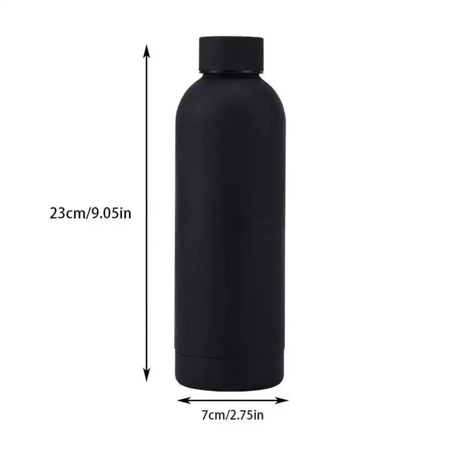 500ML Vacuum Insulated Water Bottle Flask, Matte Anti-Hot Outer Layer, Portable Outdoor Sports Cup, Travel Gift, Fashion Car Accessory, Drinkware, Insulated Flasks