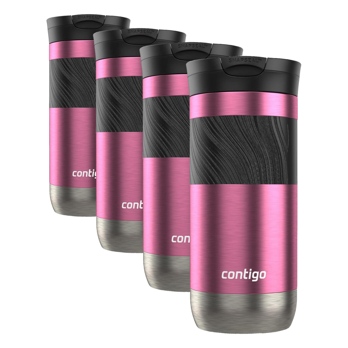 Contigo Byron Vacuum-Insulated Stainless Steel Travel Mug with Leak-Proof Lid, Reusable Coffee Cup or Water Bottle, BPA-Free, 20oz 2-Pack in Sake & Blue Corn Perfect for Hot and Cold Beverages