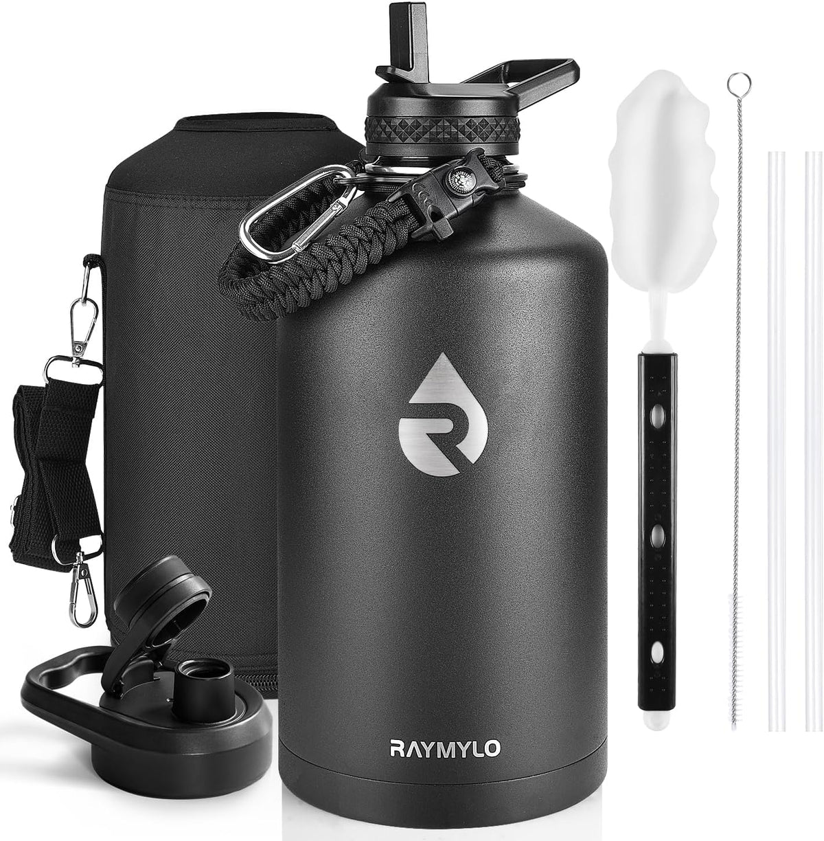 RAYMYLO Insulated Water Bottle 64 oz, Triple Wall Vacuum Stainless Steel