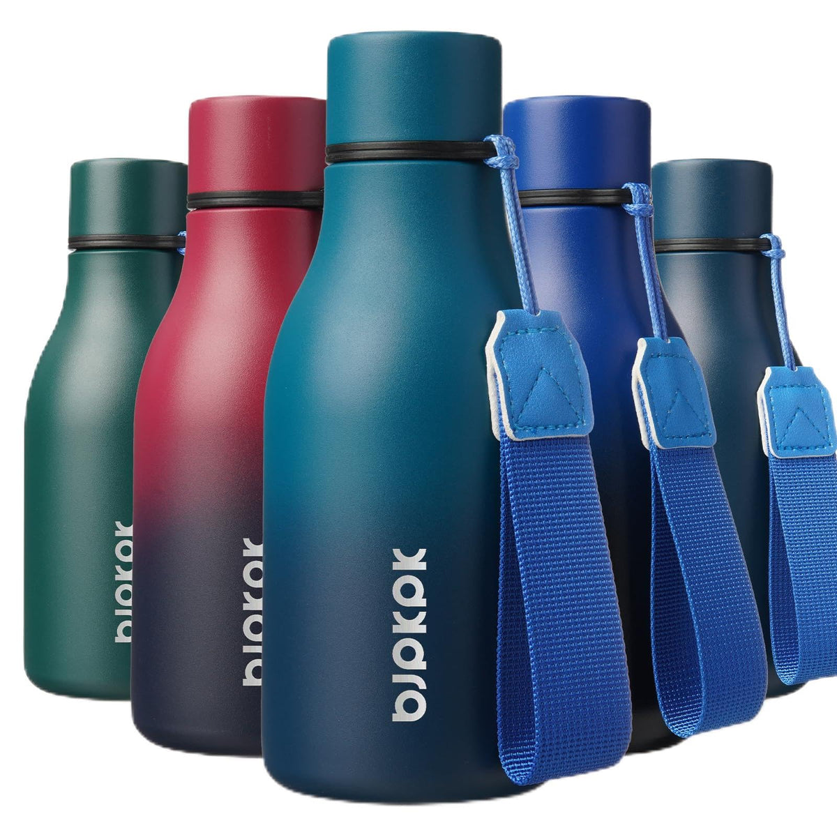 BJPKPK 18oz Insulated Water Bottle, Stainless Steel Bottle with Carry Strap