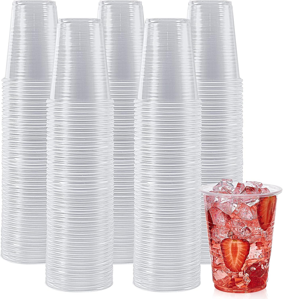 Lilymicky 500 Pack 7 oz Disposable Plastic Cups, 7 oz Clear Plastic Cups