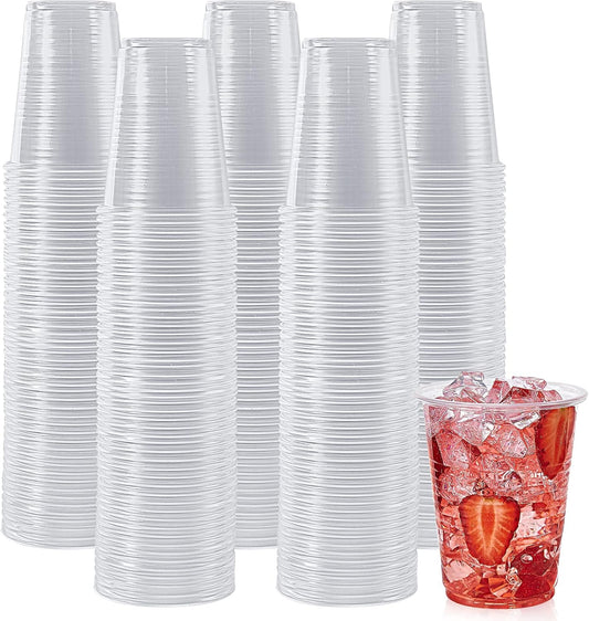 Lilymicky 500 Pack 7 oz Disposable Plastic Cups, 7 oz Clear Plastic Cups