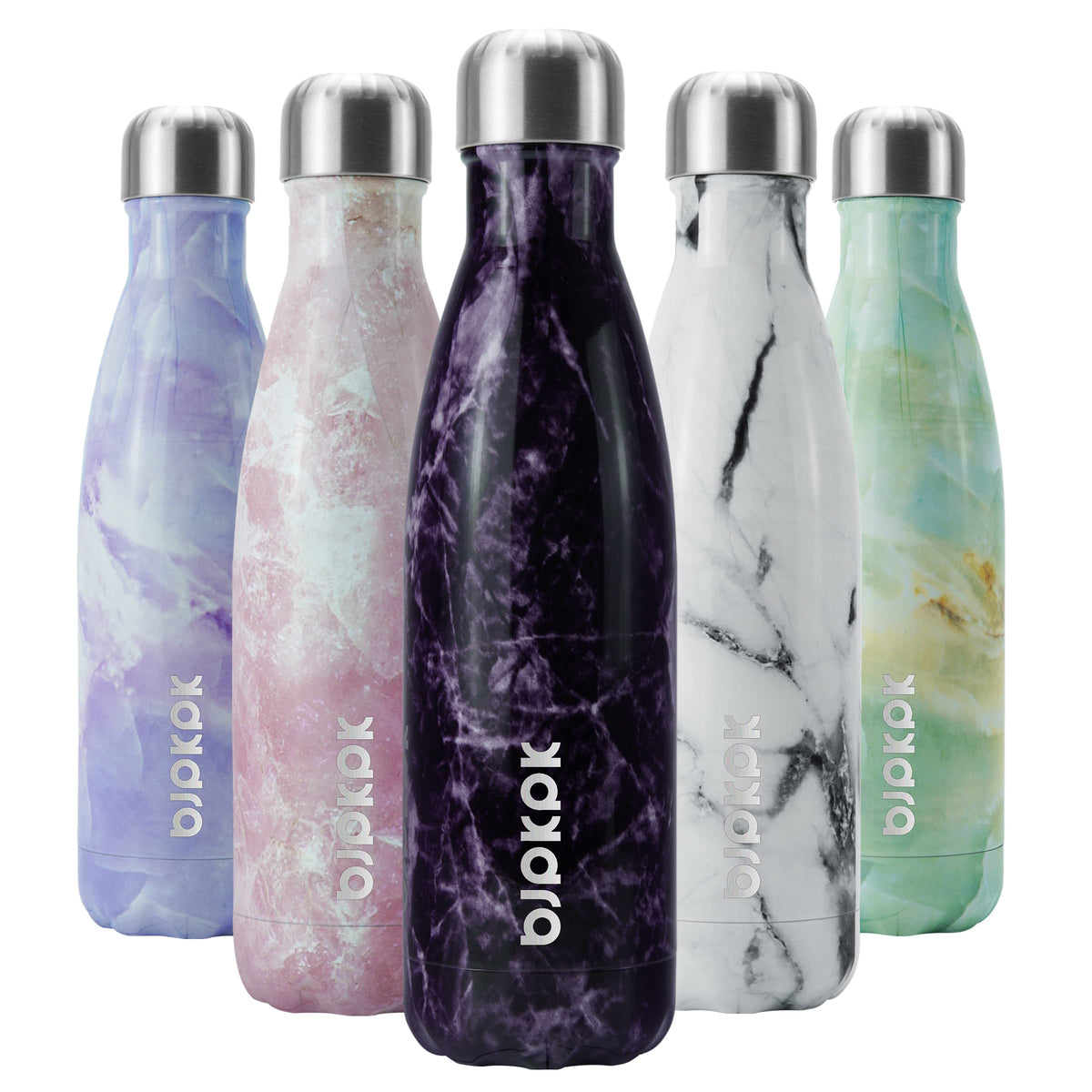 BJPKPK 12 oz Small Water Bottle, Reusable Insulated Stainless Steel Flask