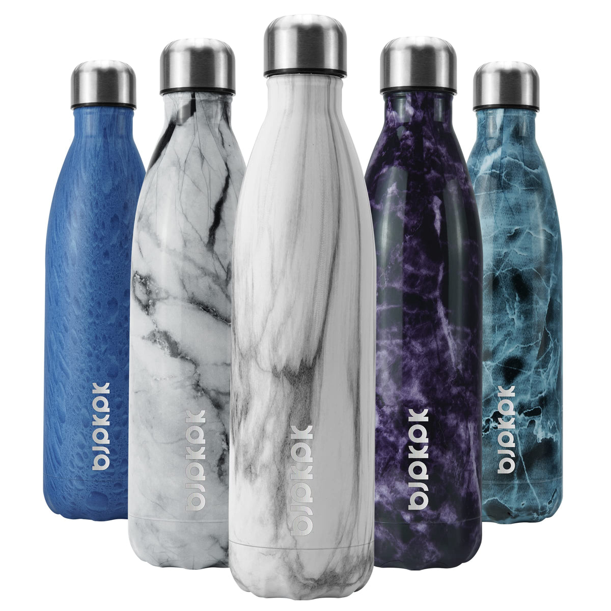 BJPKPK 12 oz Small Water Bottle, Reusable Insulated Stainless Steel Flask