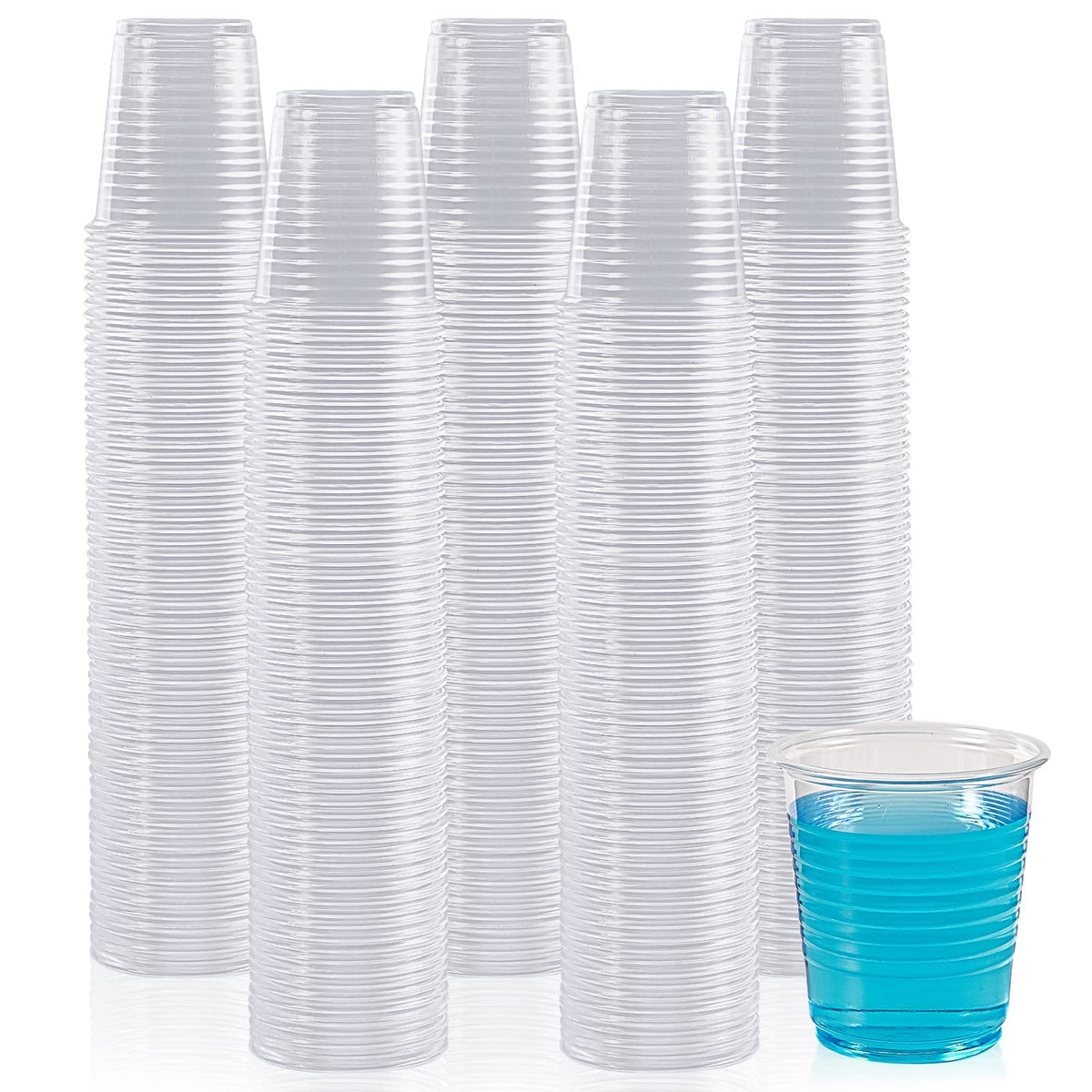 Lilymicky 500 Pack 7 oz Disposable Plastic Cups, 7 oz Clear Plastic Cups