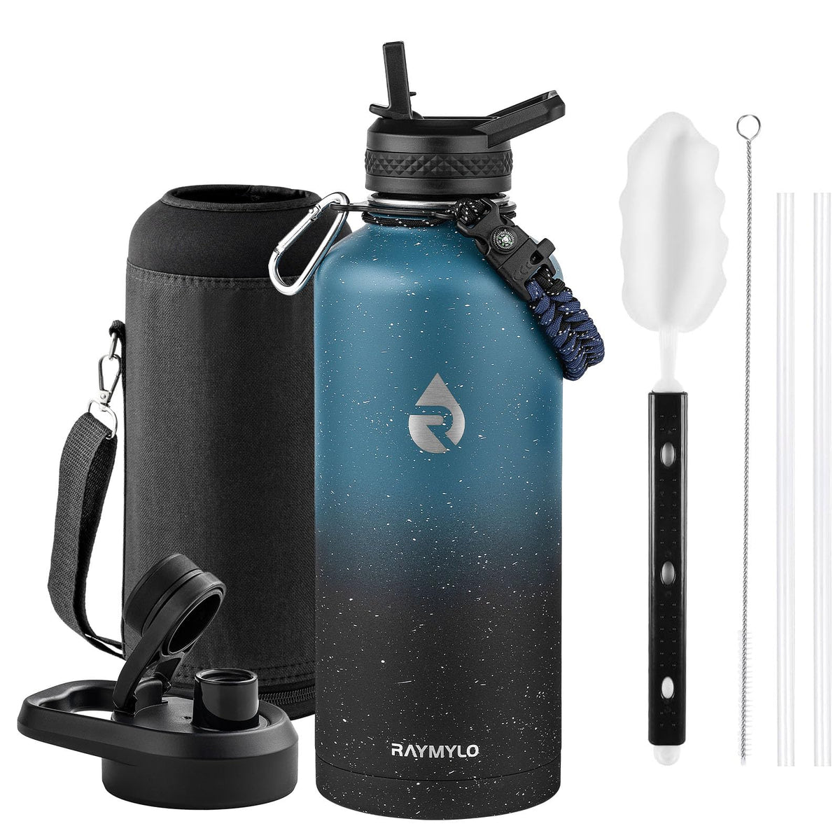 RAYMYLO Insulated Water Bottle 40 oz, Triple Wall Vacuum Stainless Steel