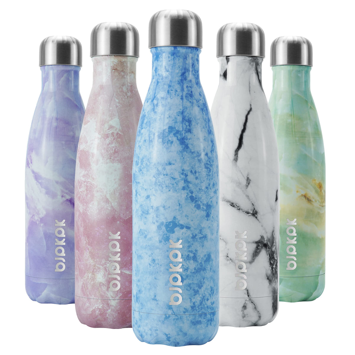BJPKPK 12 oz Small Water Bottle, Reusable Insulated Stainless Steel Flask