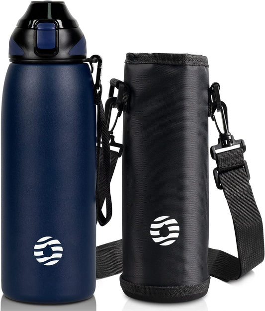 Fjbottle Insulated Water Bottle,27 oz Stainless Steel Wide Mouth Sports Water Bottle Double Wall Vacuum Leak Proof BPA Free Drinks Flask Keep Hot Or Cold Thermo Mug For university,Outdoor,Travel,Gym