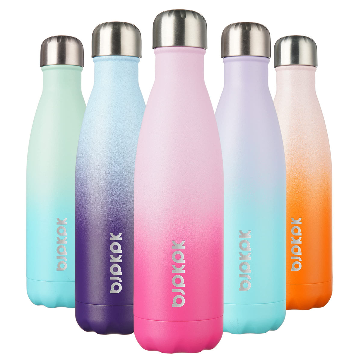 BJPKPK 12 oz Small Mini Water Bottle, Insulated Stainless Steel Flask