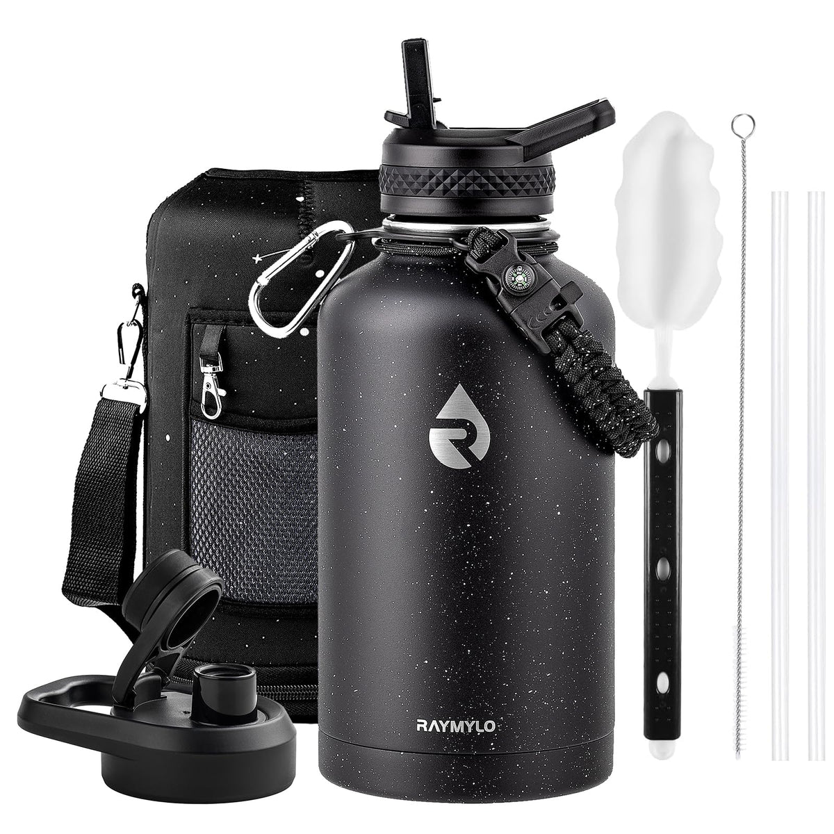 RAYMYLO Insulated Water Bottle 64 oz, Triple Wall Vacuum Stainless Steel