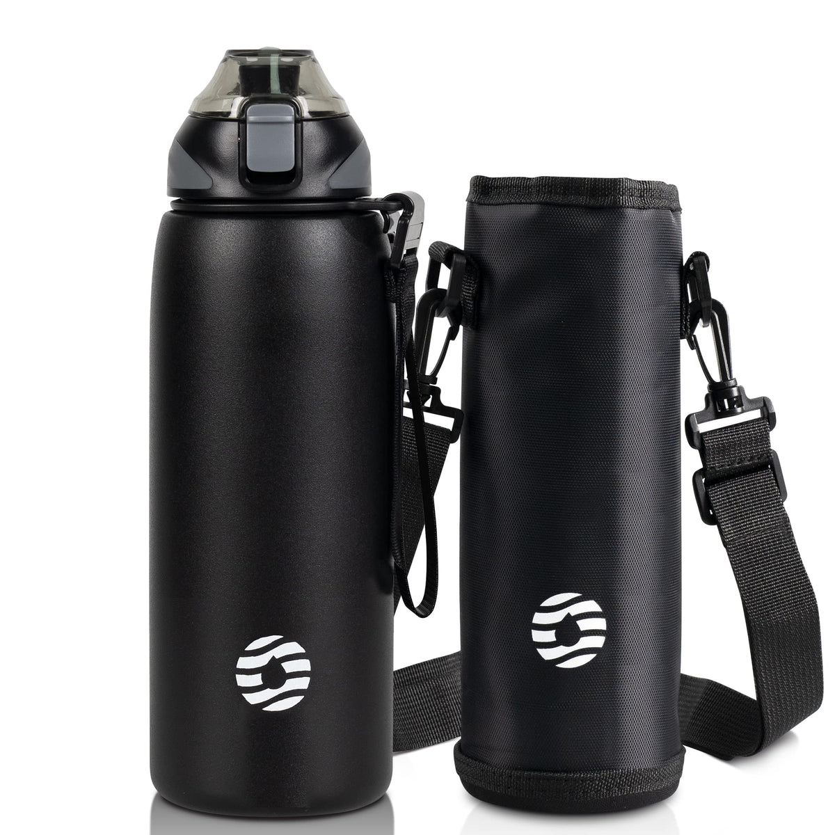 Fjbottle Insulated Water Bottle,27 oz Stainless Steel Wide Mouth Sports Water Bottle Double Wall Vacuum Leak Proof BPA Free Drinks Flask Keep Hot Or Cold Thermo Mug For university,Outdoor,Travel,Gym