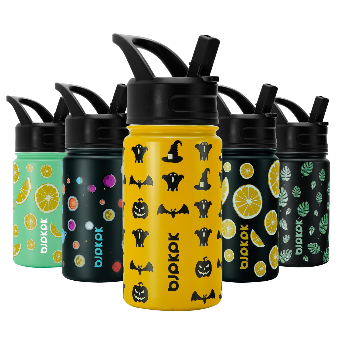 BJPKPK 64oz Insulated Water Bottle, Half Gallon Water Jug with Straw Lid