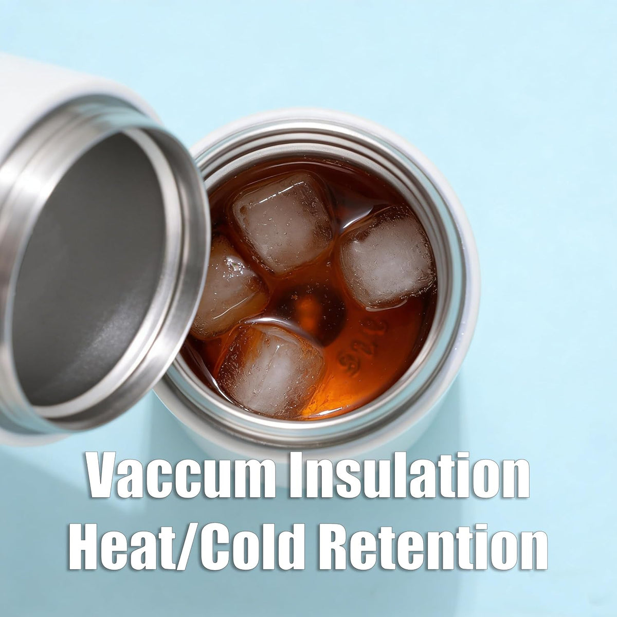 2oz Mini Insulated Water Bottle, Pocket Size Portable Vacuum Flask