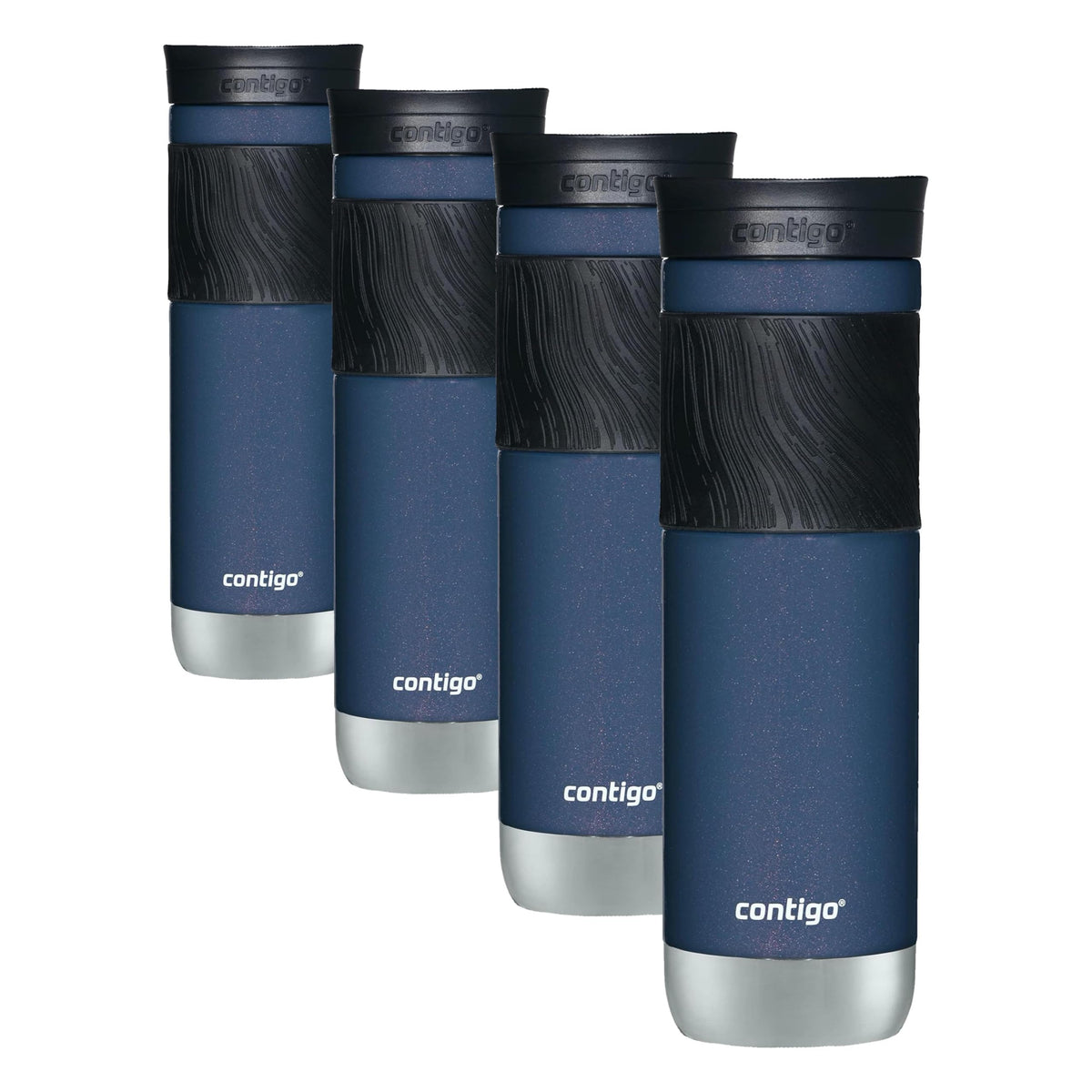Contigo Byron Vacuum-Insulated Stainless Steel Travel Mug with Leak-Proof Lid, Reusable Coffee Cup or Water Bottle, BPA-Free, 20oz 2-Pack in Sake & Blue Corn Perfect for Hot and Cold Beverages