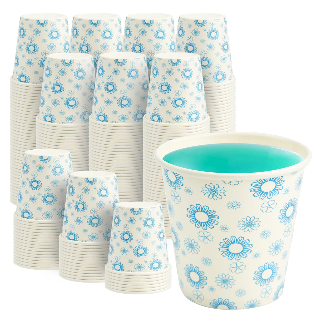 RACETOP 3 oz Bathroom Paper Cups, 100 Pack, Disposable Mouthwash Cups