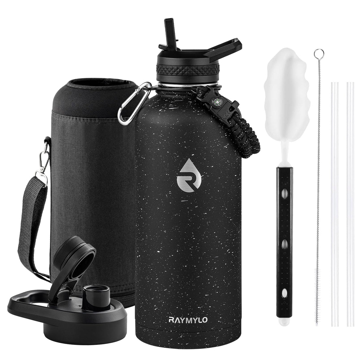 RAYMYLO Insulated Water Bottle 64 oz, Triple Wall Vacuum Stainless Steel