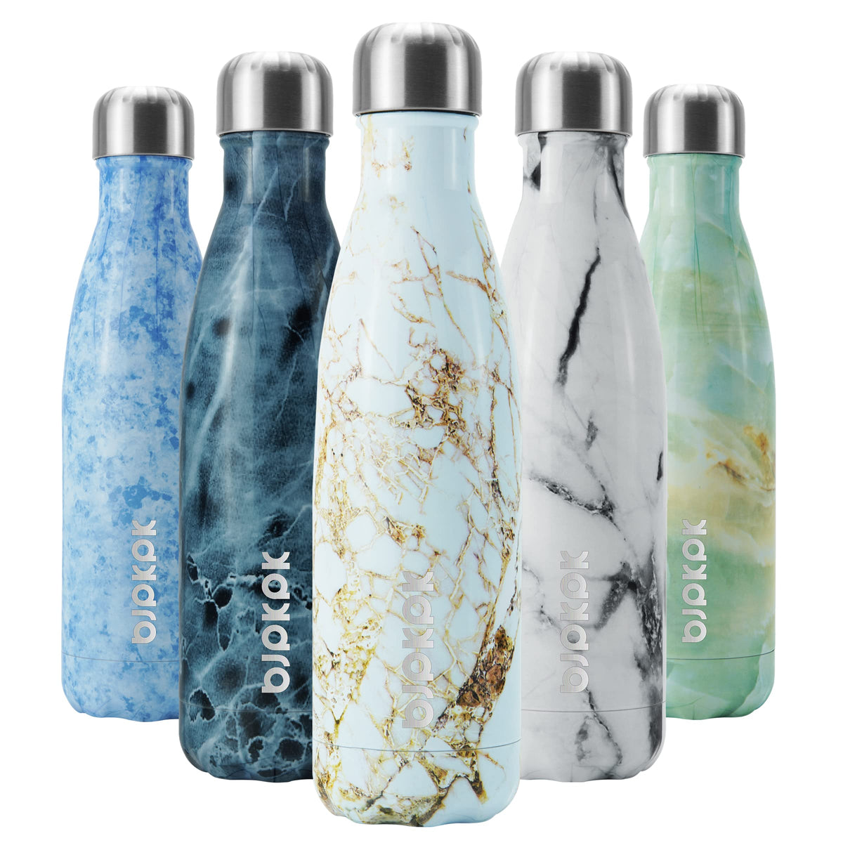 BJPKPK 12 oz Small Water Bottle, Reusable Insulated Stainless Steel Flask