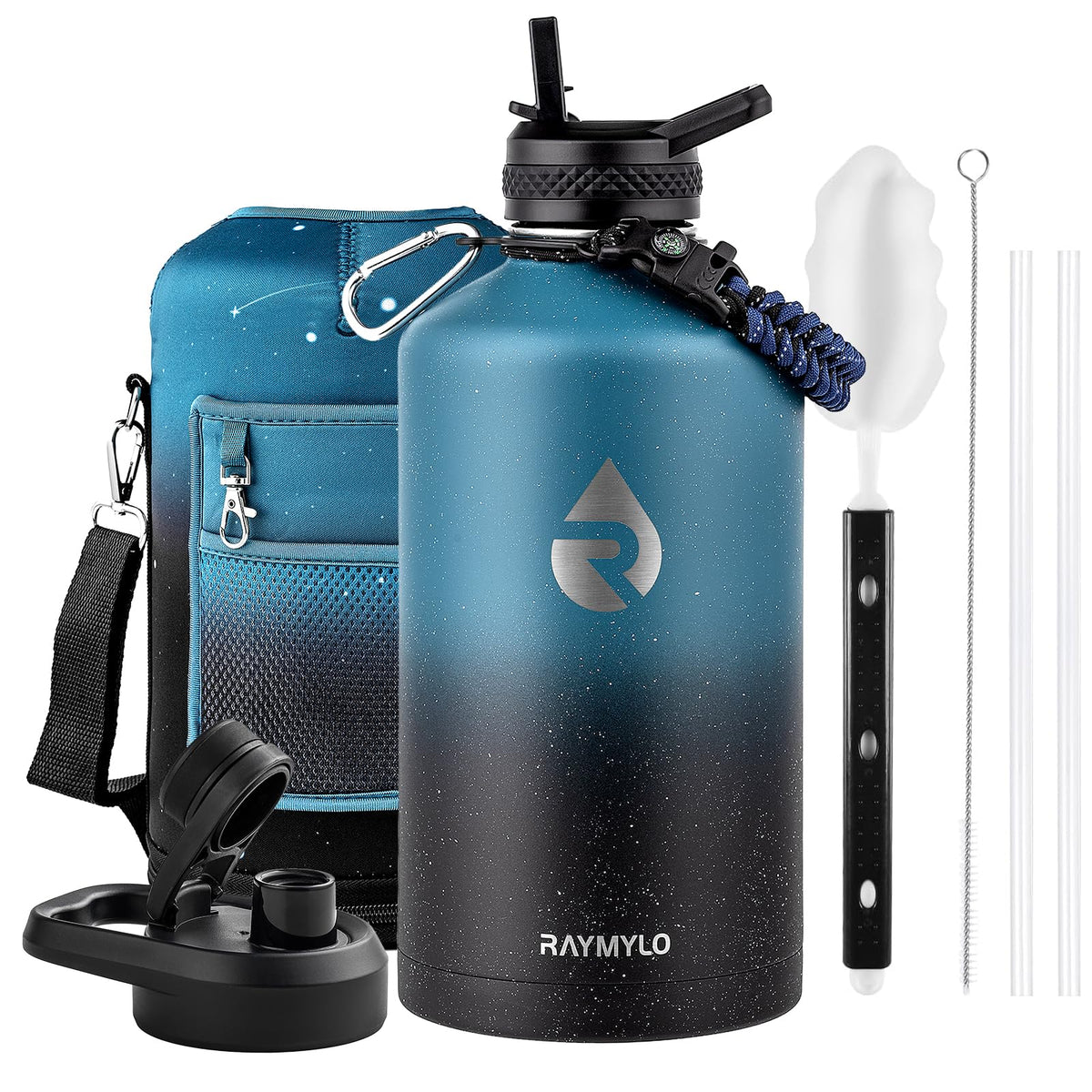 RAYMYLO Insulated Water Bottle 64 oz, Triple Wall Vacuum Stainless Steel