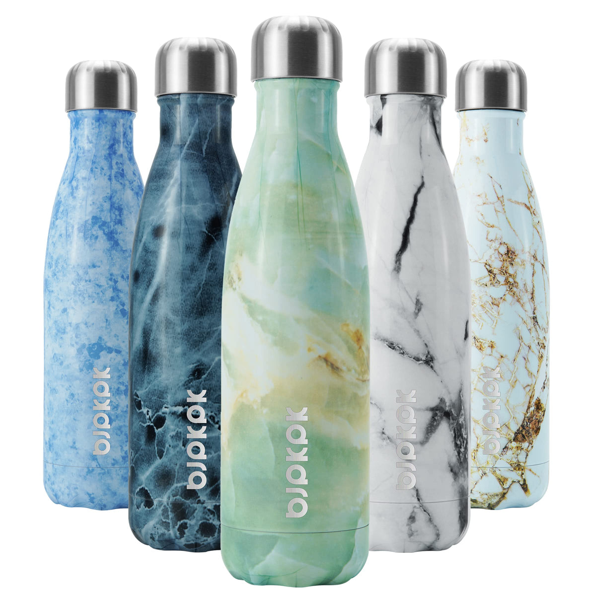 BJPKPK 12 oz Small Water Bottle, Reusable Insulated Stainless Steel Flask