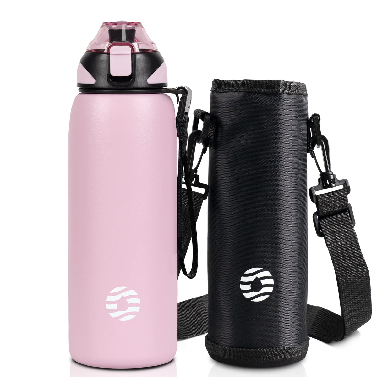 Fjbottle Insulated Water Bottle,27 oz Stainless Steel Wide Mouth Sports Water Bottle Double Wall Vacuum Leak Proof BPA Free Drinks Flask Keep Hot Or Cold Thermo Mug For university,Outdoor,Travel,Gym