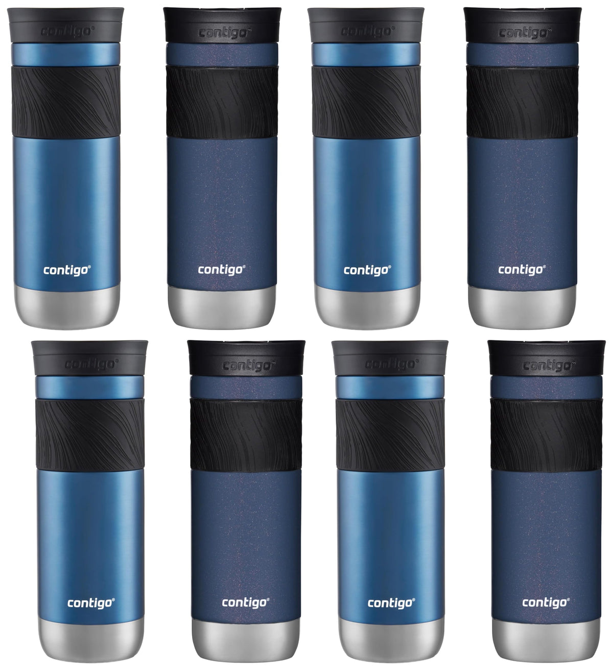 Contigo Byron Vacuum-Insulated Stainless Steel Travel Mug with Leak-Proof Lid, Reusable Coffee Cup or Water Bottle, BPA-Free, 20oz 2-Pack in Sake & Blue Corn Perfect for Hot and Cold Beverages