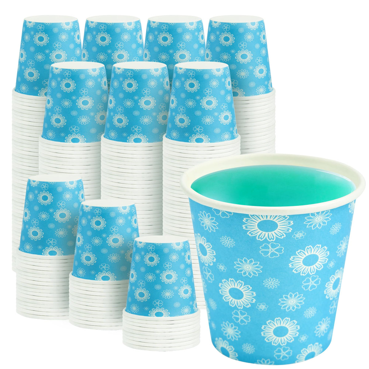 RACETOP 3 oz Bathroom Paper Cups, 100 Pack, Disposable Mouthwash Cups