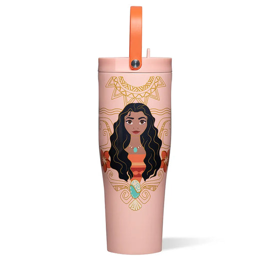 Disney Princess 30oz Leakproof Portable Travel Tumbler - BPA-Free Unisex Adults Reusable Drinkware, Tuckaway Spout, Silicone Flexible Handle, Princess Art, Outdoor Mountain Hiking Kitchenware