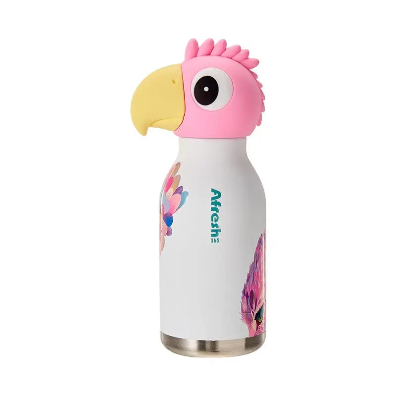 UFORU Cute Parrot & Giraffe Animal Design 316 Stainless Steel Insulated Tumbler - Portable Leakproof Vacuum Flask with Straw, Drink Insulation for Back to School, Travel