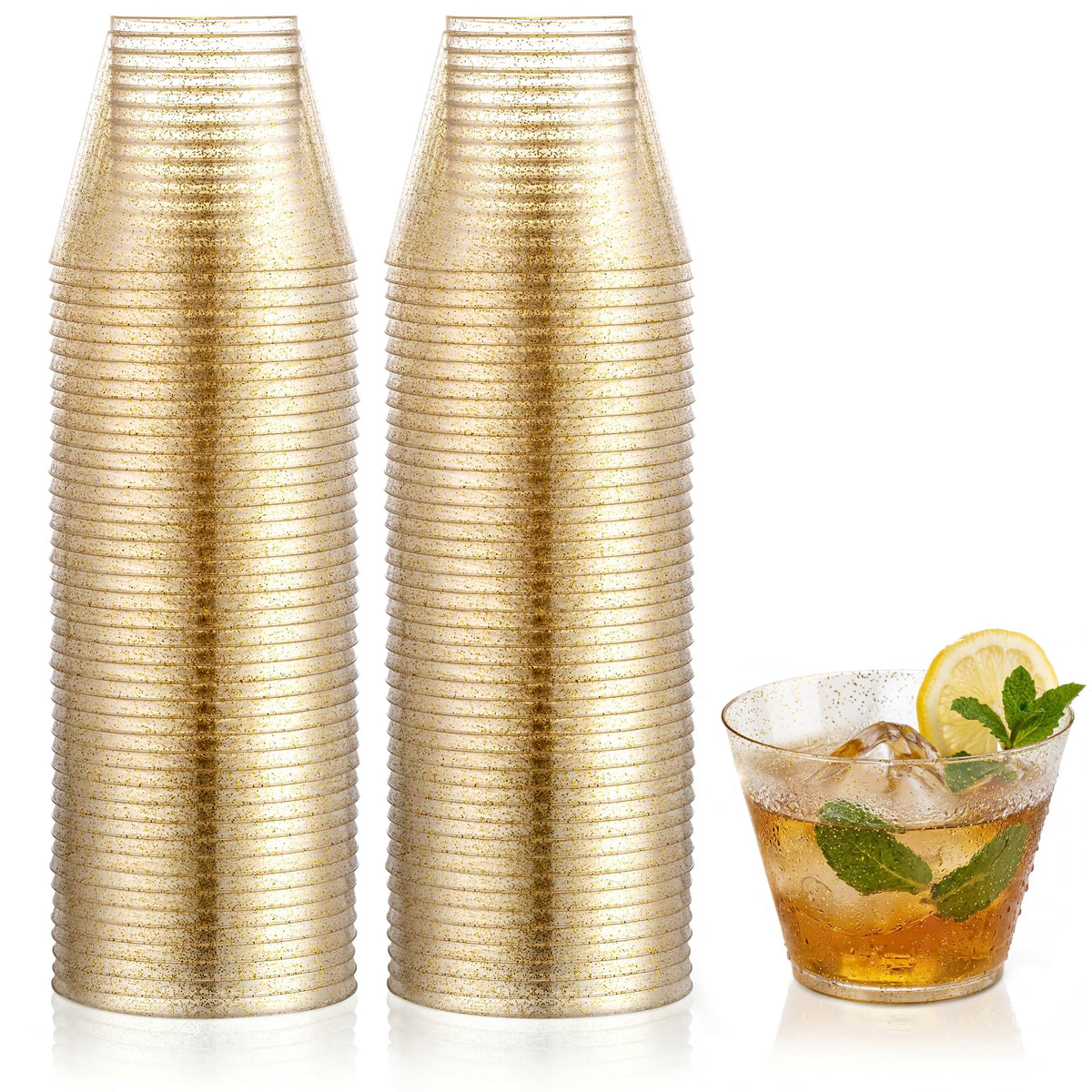 Hioasis 200Pcs 9OZ Clear Cups