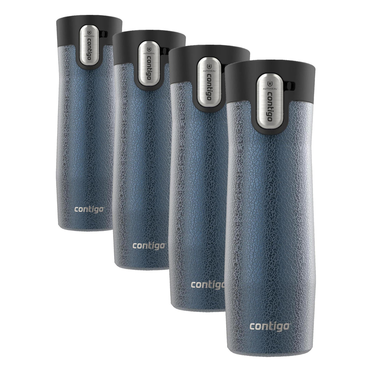 Contigo West Loop Stainless Steel Travel Mug with AUTOSEAL Lid, 16oz., Stainless Steel/Black